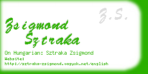 zsigmond sztraka business card